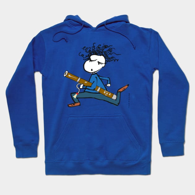 Runing bassoonist Hoodie by Guastevi